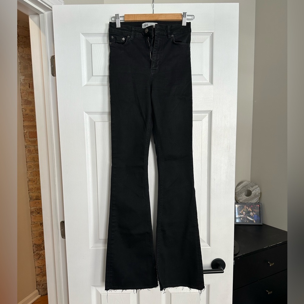 Zara high waisted bell bottom jeans